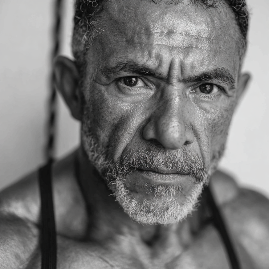 Adulto mayor practicando ejercicio